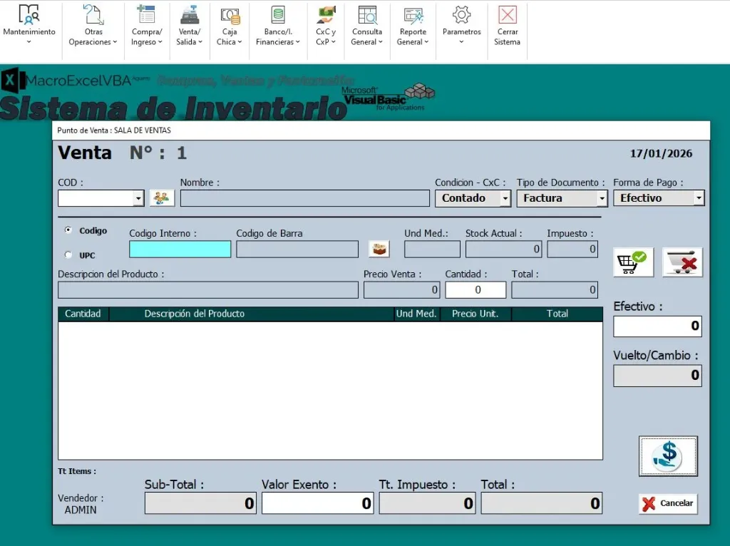 Sistema POS + Bancos 2026
