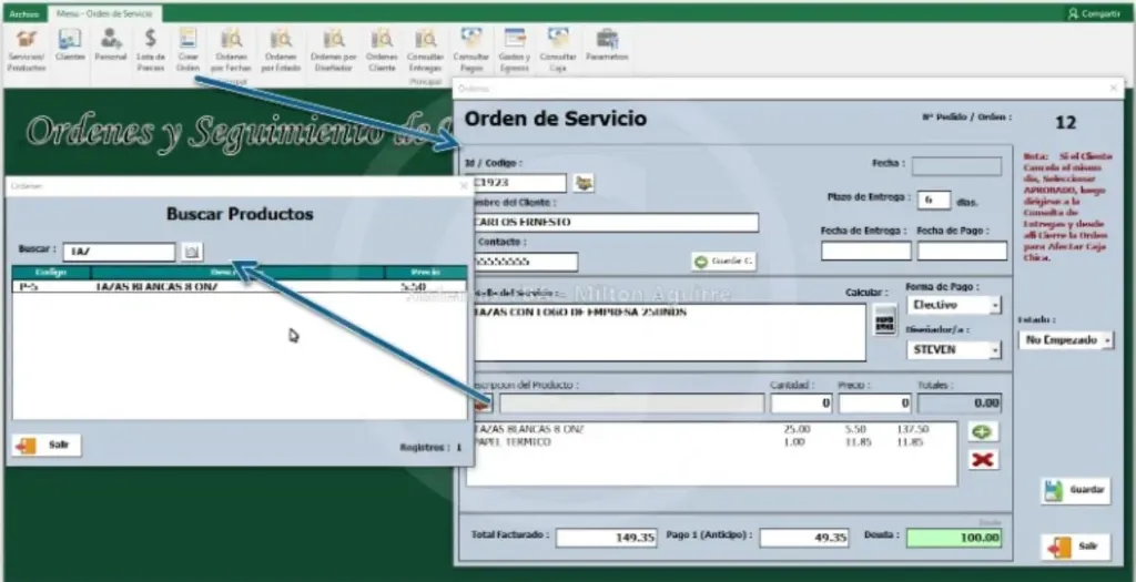 Software de Ordenes de Servicios